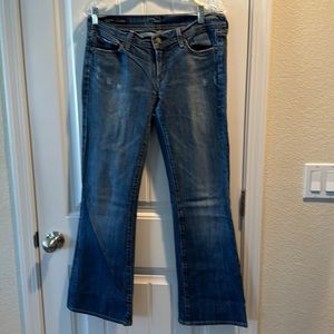 Citizens of Humanity Ric Rac Low Waist Flare Jean, Size 30, HOLE! See photo